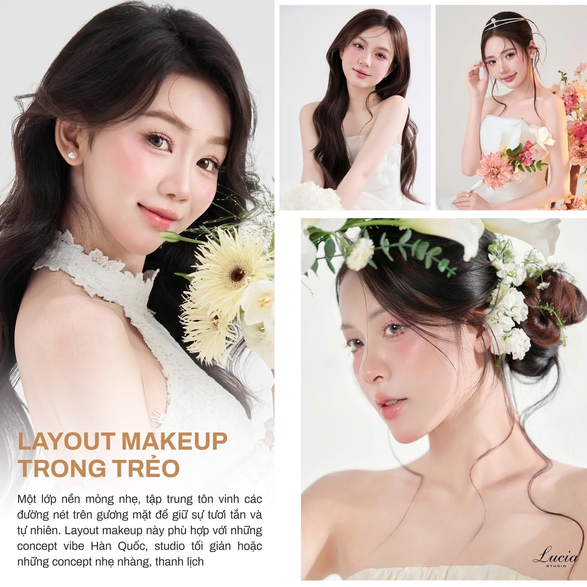 Layout makeup trong trẻo